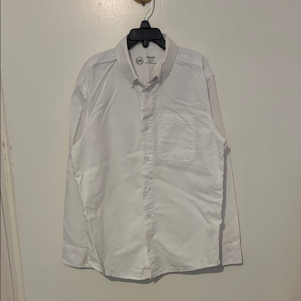 Boys Wonder Nation White Casual Button Down Shirt